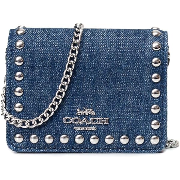 Amazon.co.jp: COACH(コーチ)財布ぺブルレザースタッズロゴチェーン